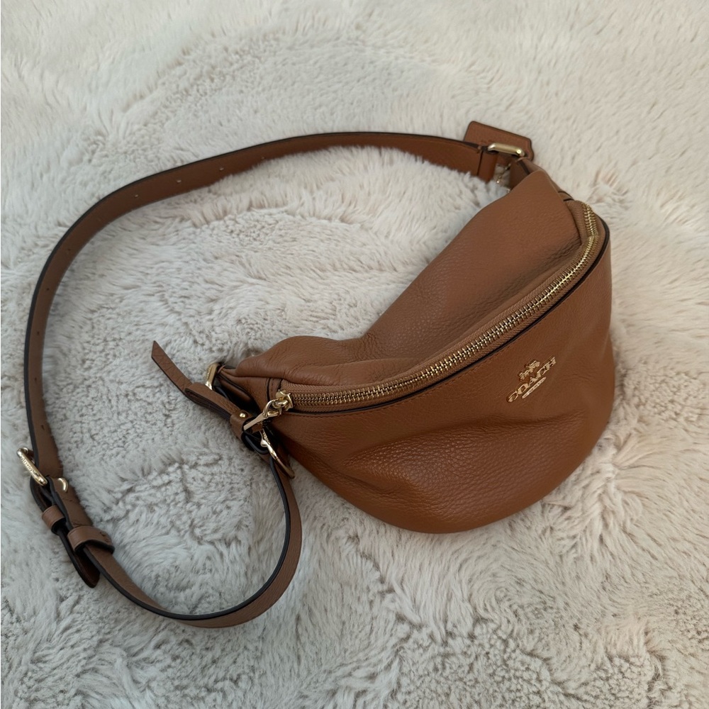 Coach Tan Leather Belt Bag